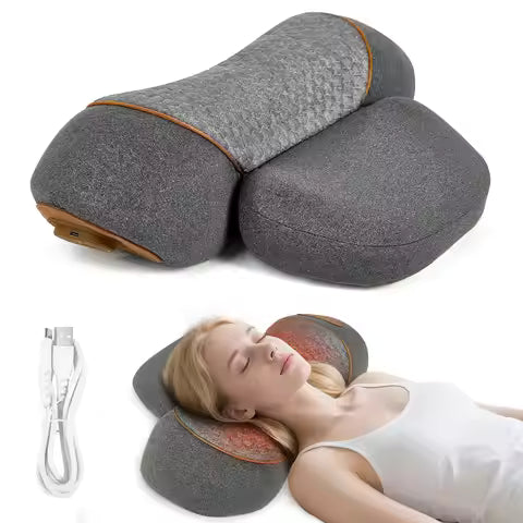 AlignNeck Pro – Heated Cervical Traction Pillow | Vibration Massage
