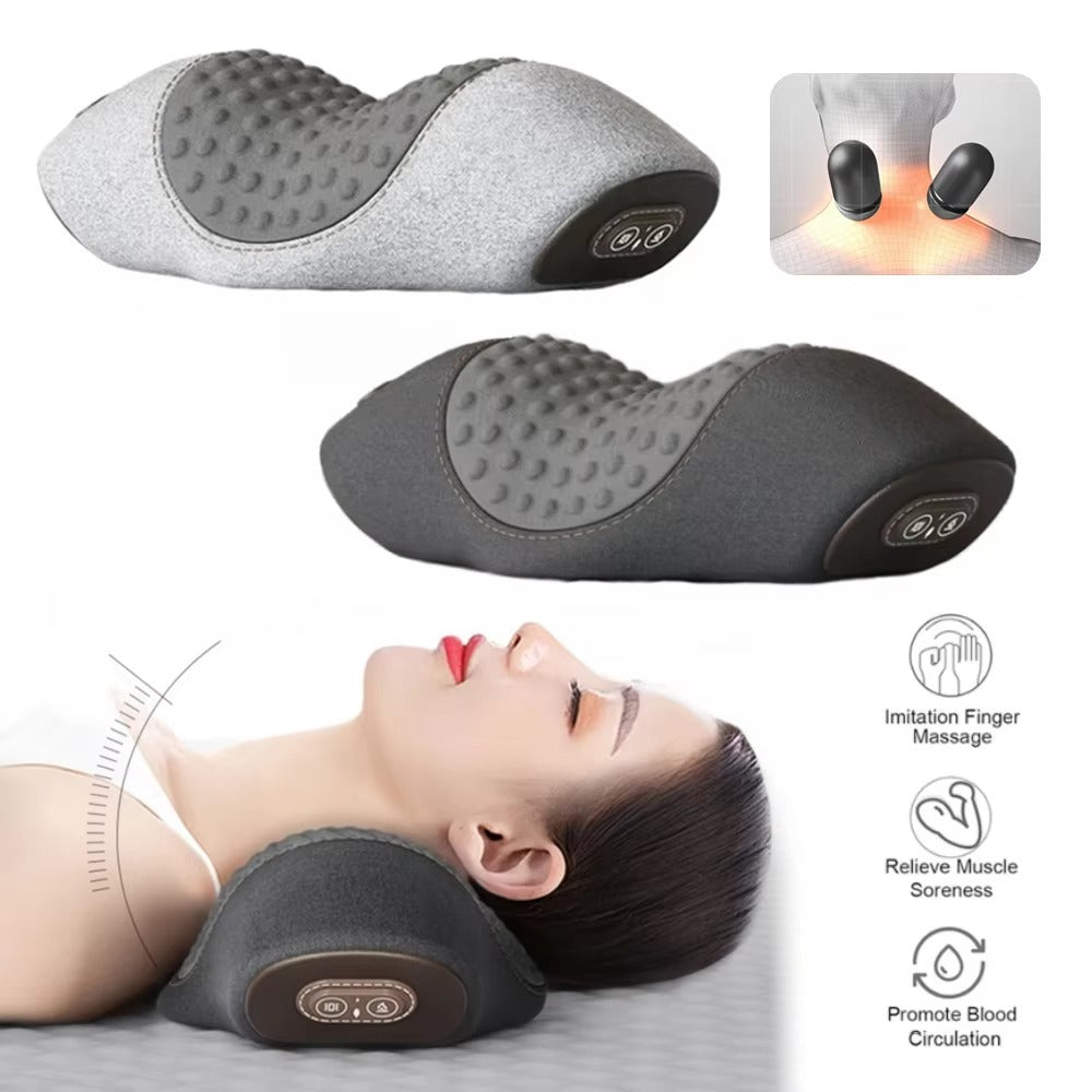 AlignNeck Pro – Heated Cervical Traction Pillow | Vibration Massage
