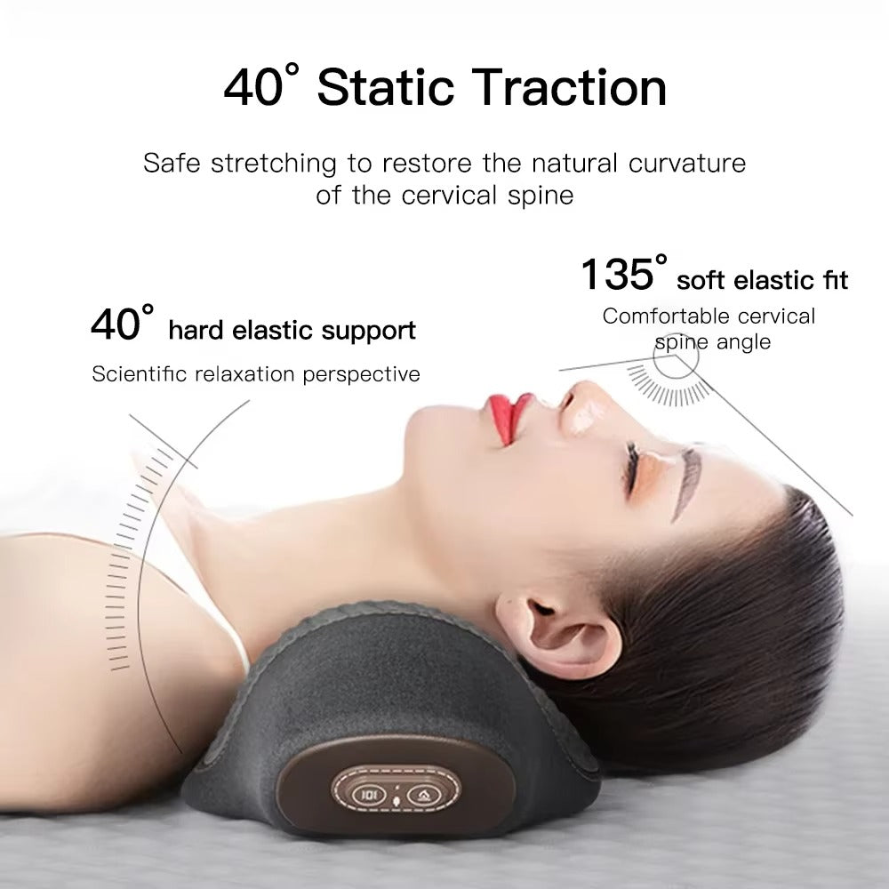 AlignNeck Pro – Heated Cervical Traction Pillow | Vibration Massage