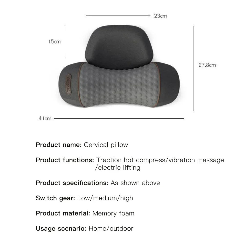 AlignNeck Pro – Heated Cervical Traction Pillow | Vibration Massage
