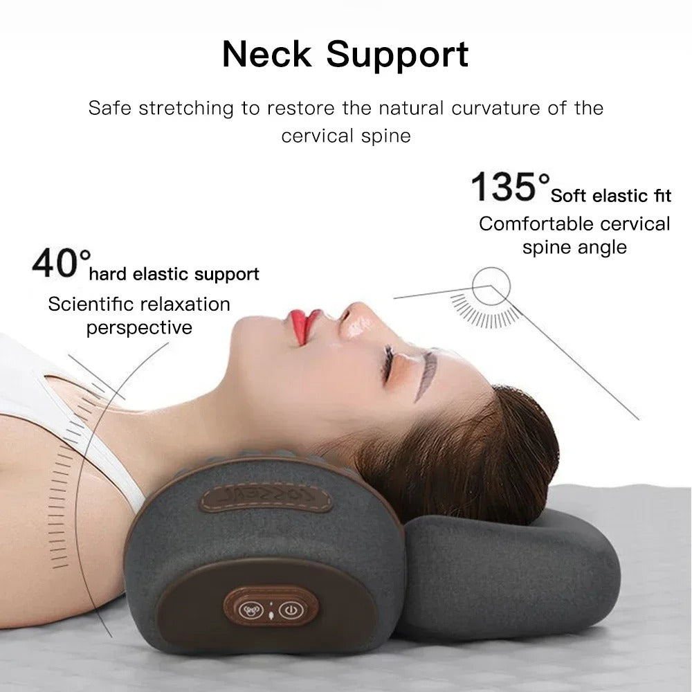 AlignNeck Pro – Heated Cervical Traction Pillow | Vibration Massage