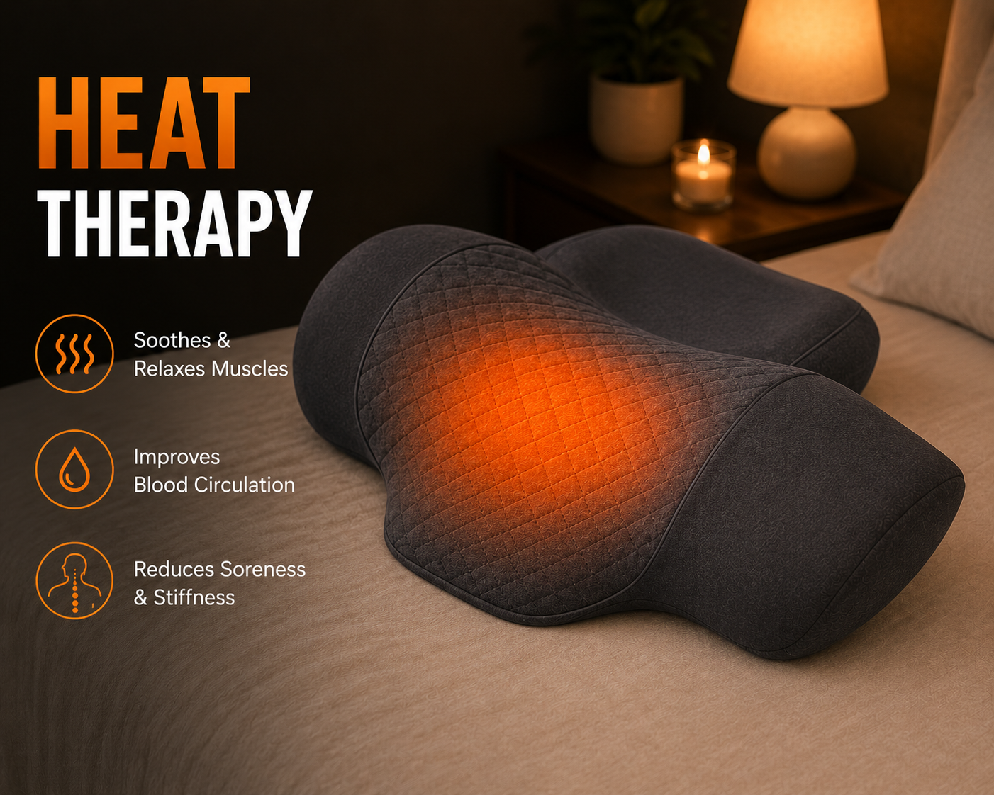 AlignNeck Pro – Heated Cervical Traction Pillow | Vibration Massage