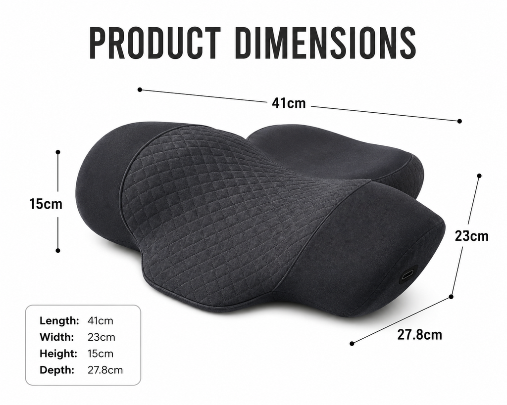 AlignNeck Pro – Heated Cervical Traction Pillow | Vibration Massage