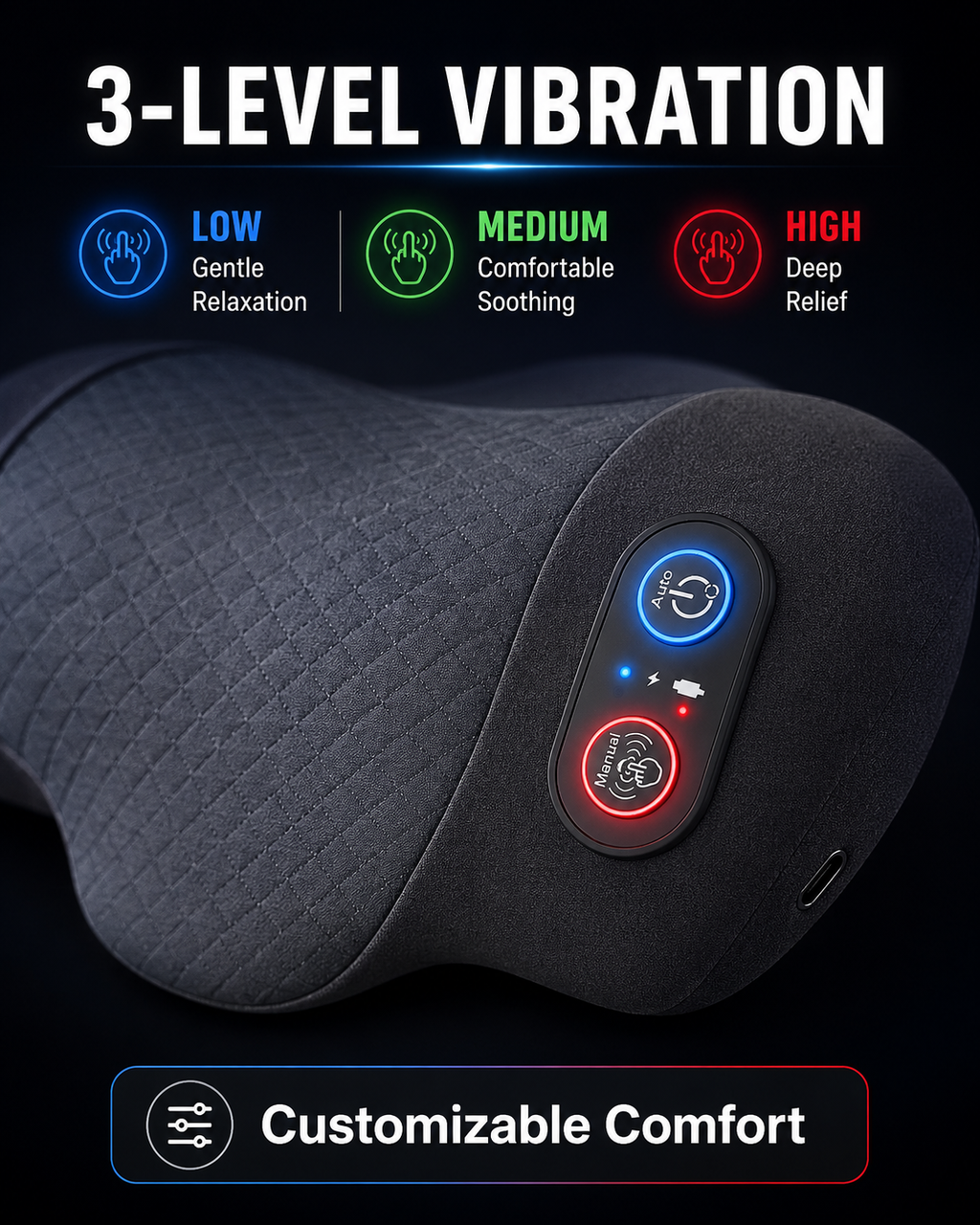 AlignNeck Pro – Heated Cervical Traction Pillow | Vibration Massage